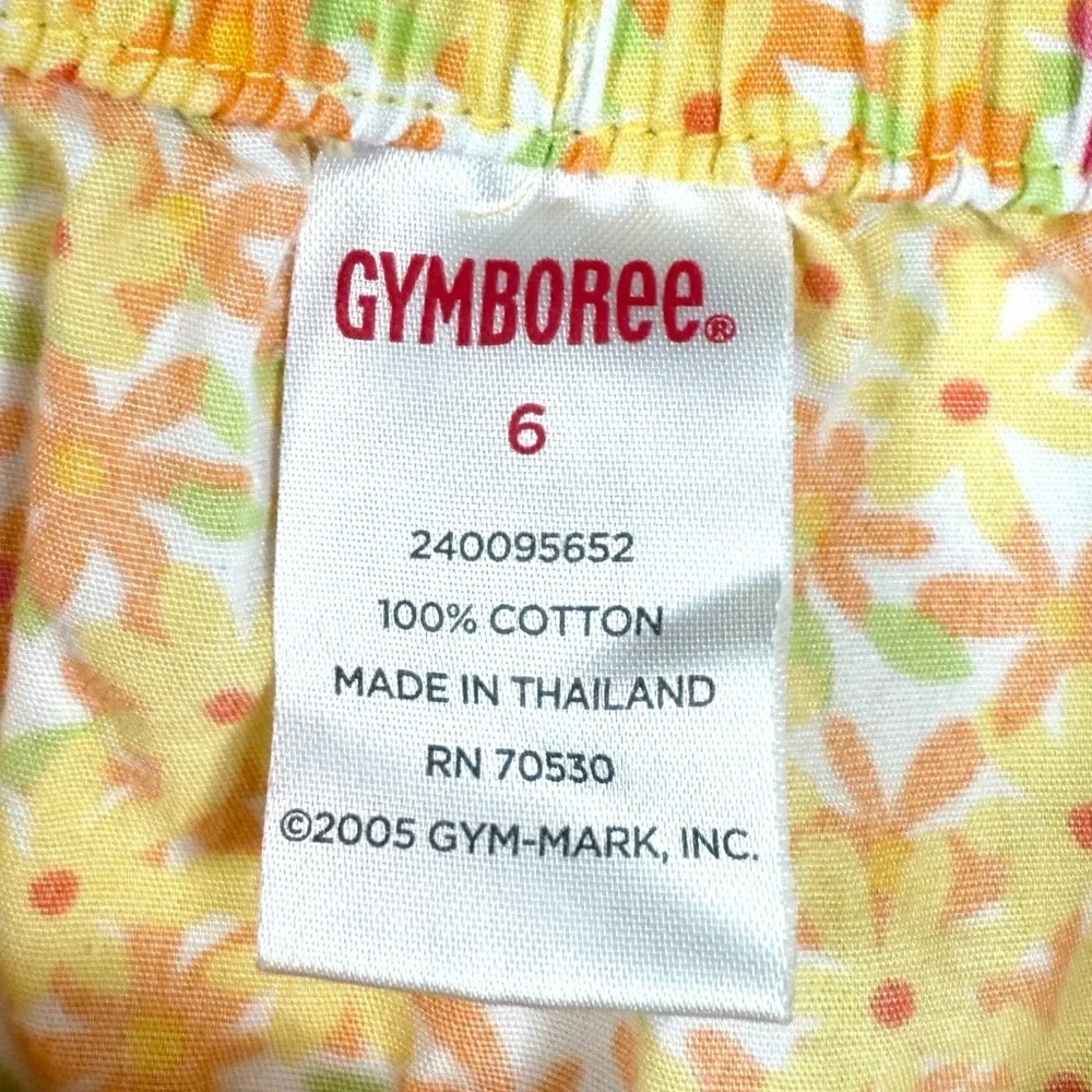 GYMBOREE VINTAGE Freshly Picked Floral Yellow‎ Cottagecore Tiered Skirt Size 6